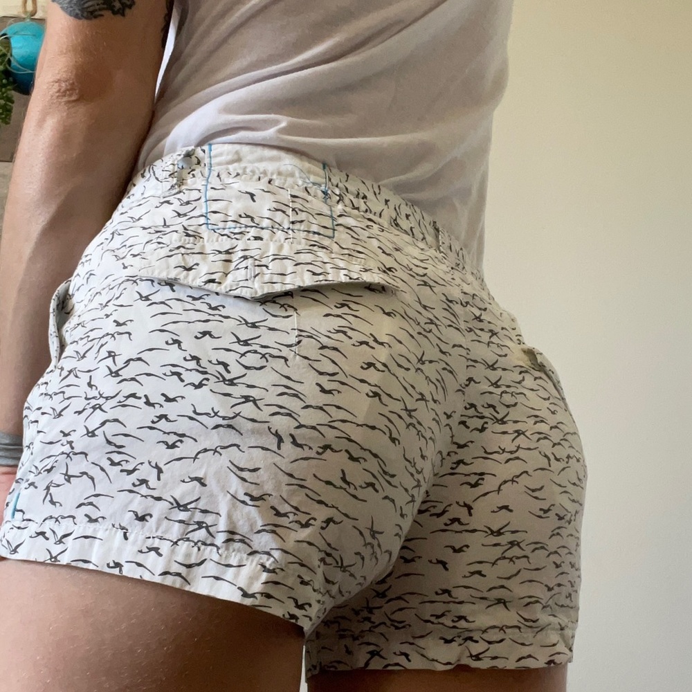 Cute White and black Seagull shorts